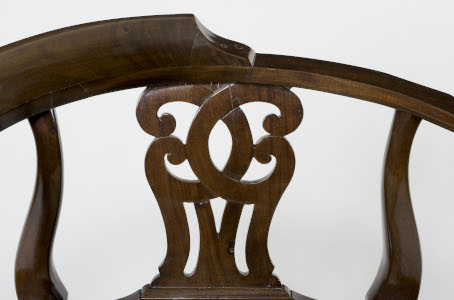 deep majogany hand carved chair