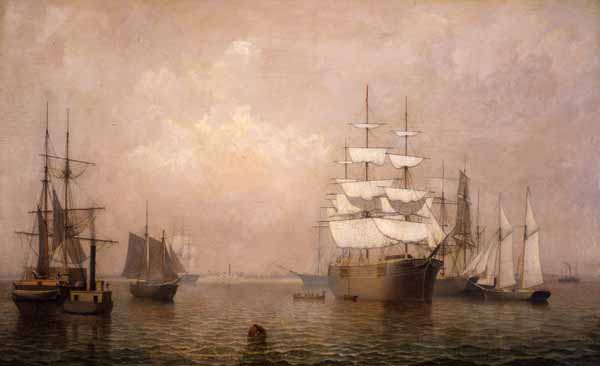 Merchantmen Off Boston Harbor