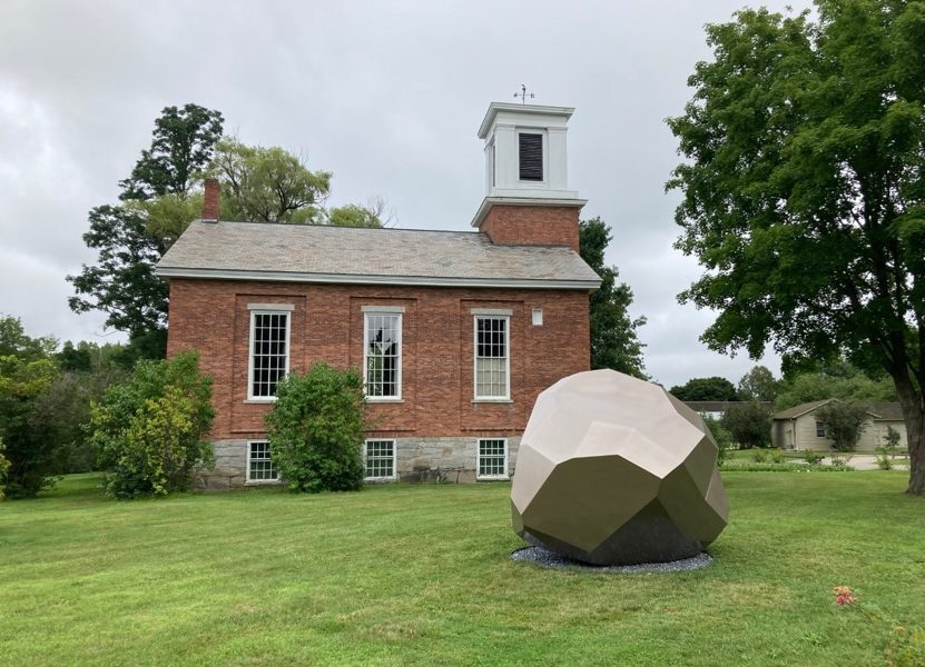 Large-scale Steel Sculpture by Vermont-based Artist David Stromeyer installed at Shelburne Museum