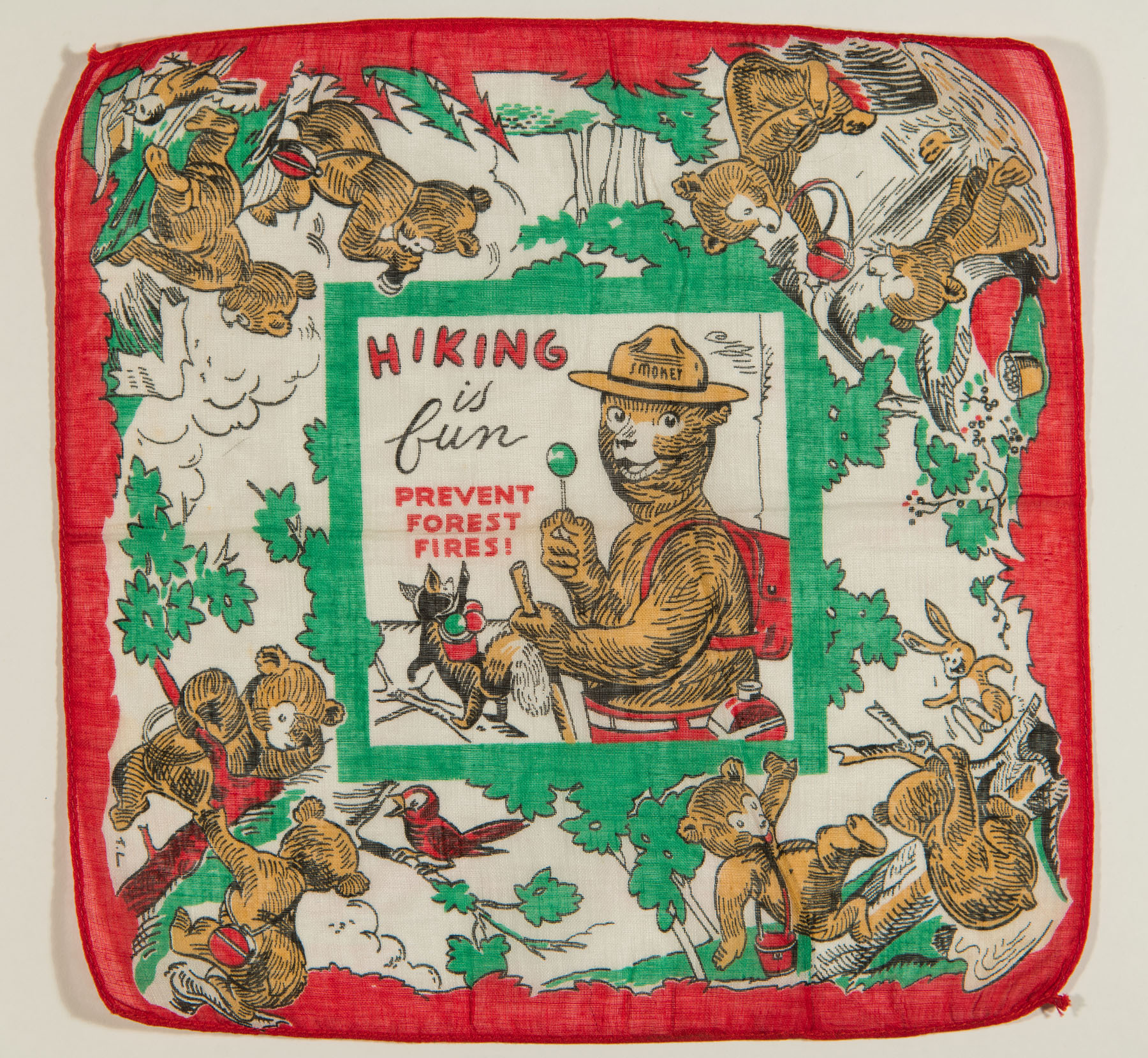 Buster Brown at the Zoo Child's Handkerchief