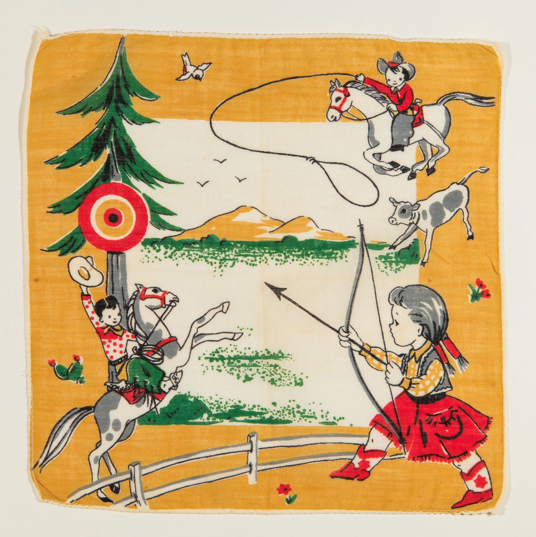 Cowboy and Cowgirl Child's Handkerchief